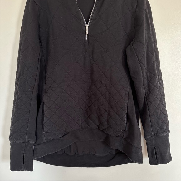 Lululemon Women's Forever Warm Quilted Quarter Zip Pullover Sweatshirt Size 10 - Picture 9 of 15